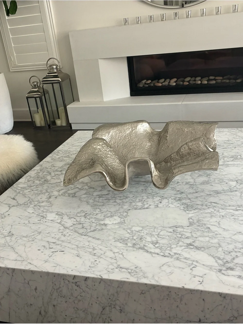 John-Richard Draped Fabric Square Bowl